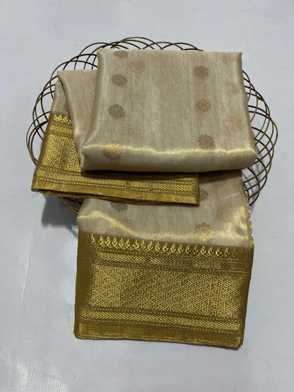 Tissue zari Chanderi Saree Chanderi Silk sari