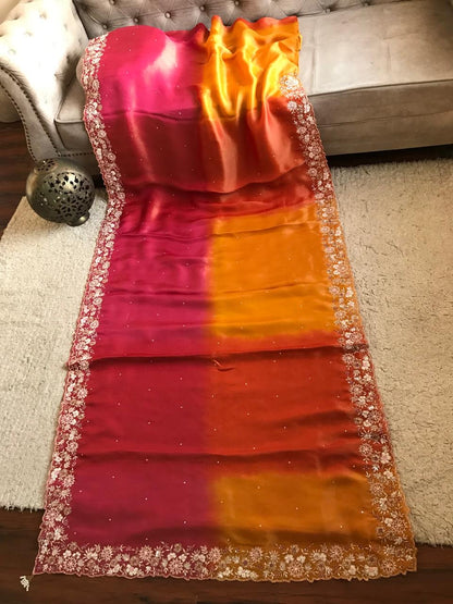 Ramaisha Tissue Organza saree Luxury styled sarees blouse