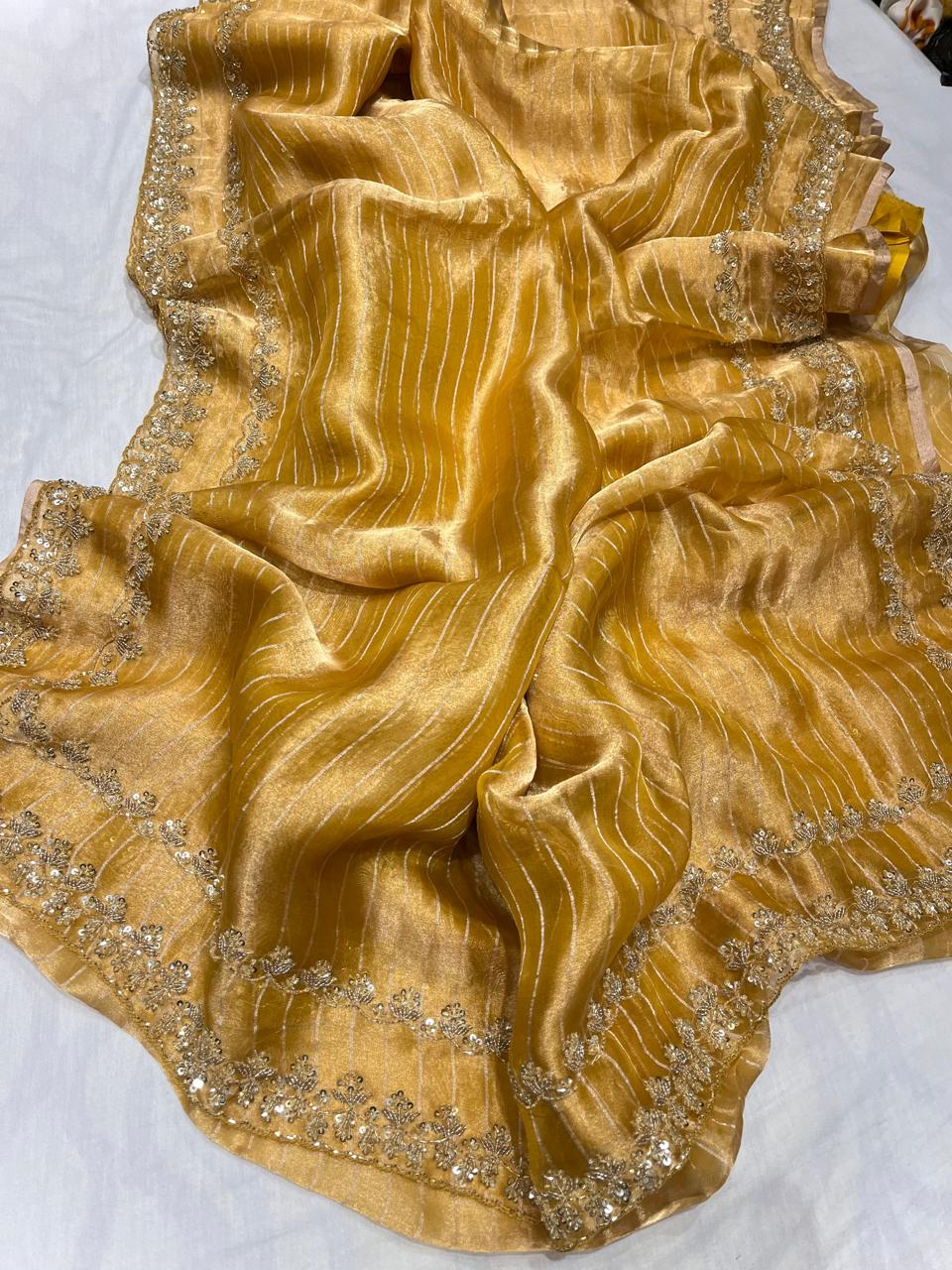 Rumika Tissue Saree Organza Saree Indian Sari