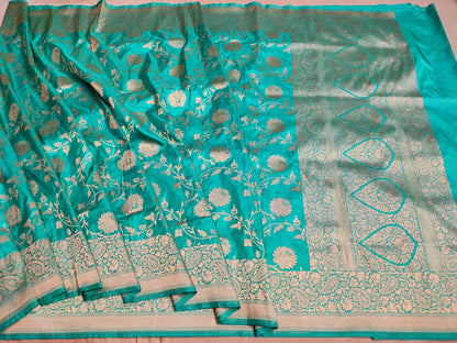 Kiasha Banarsi handloom Katan silk saree