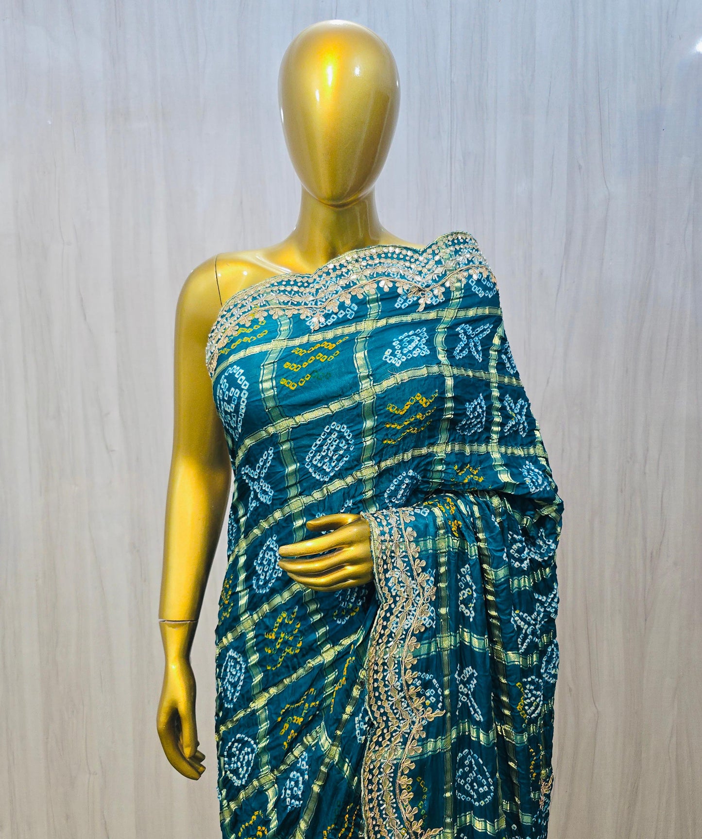 Rama gharchola saree gajji silk sarees blouse Indian sari