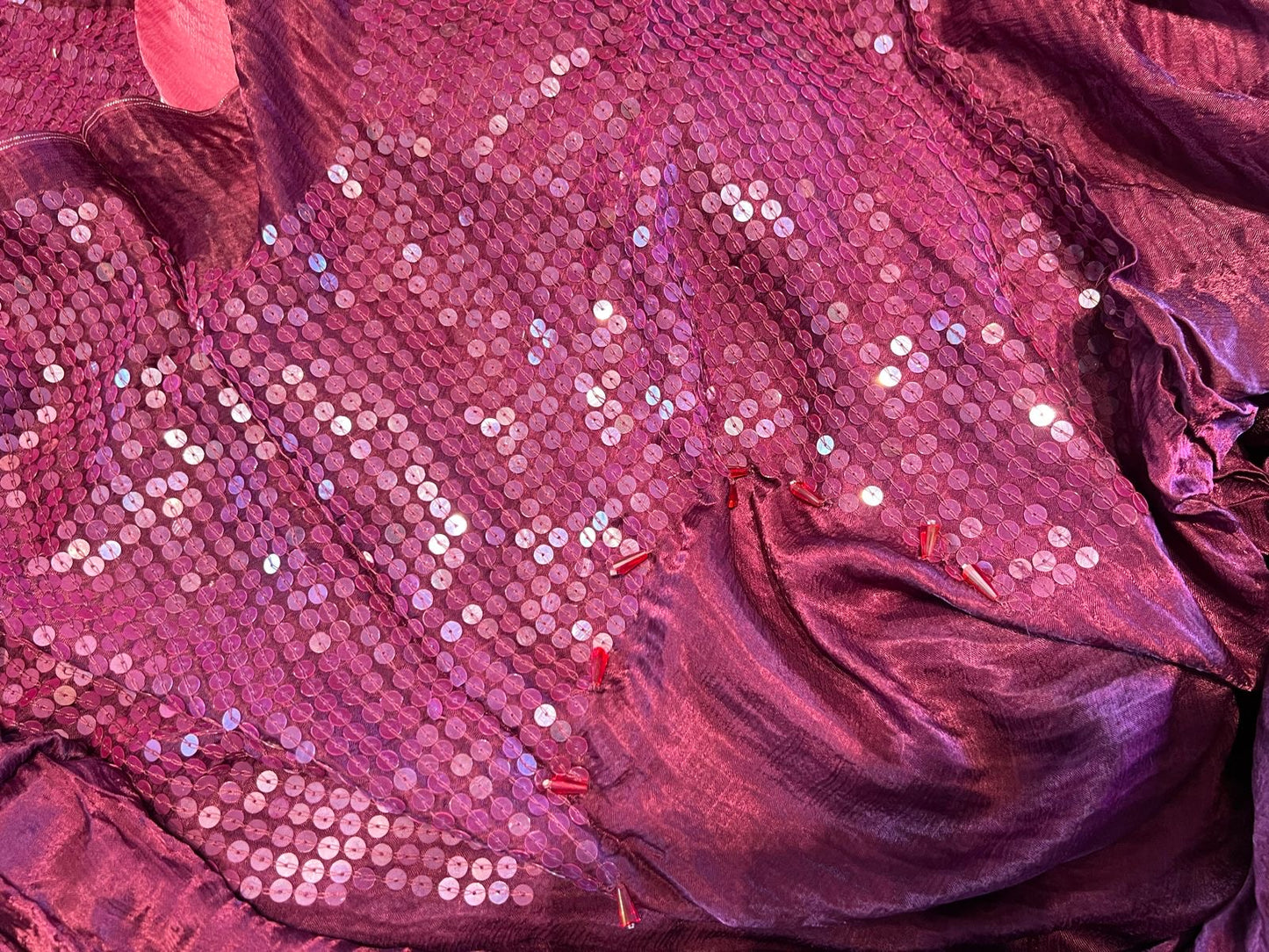 Purple Shaded Sequins Saree Partywear sarees