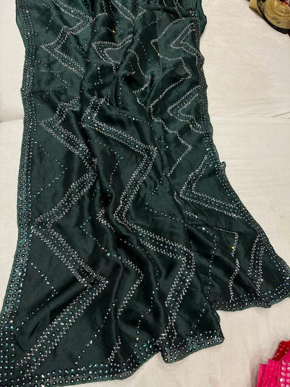 Nishin sequence Organza Saree Indian Saree