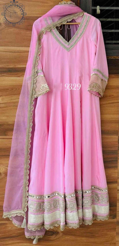 Pink Anarkali dress Indian salwar suit designer suit