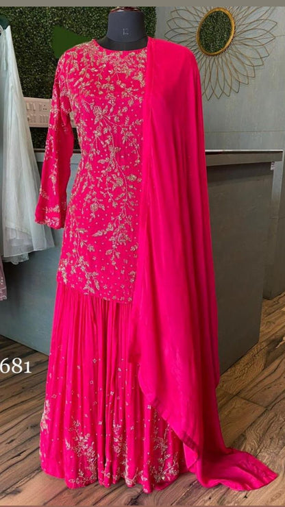 Rivisha kurta gharara dress indowestern dress