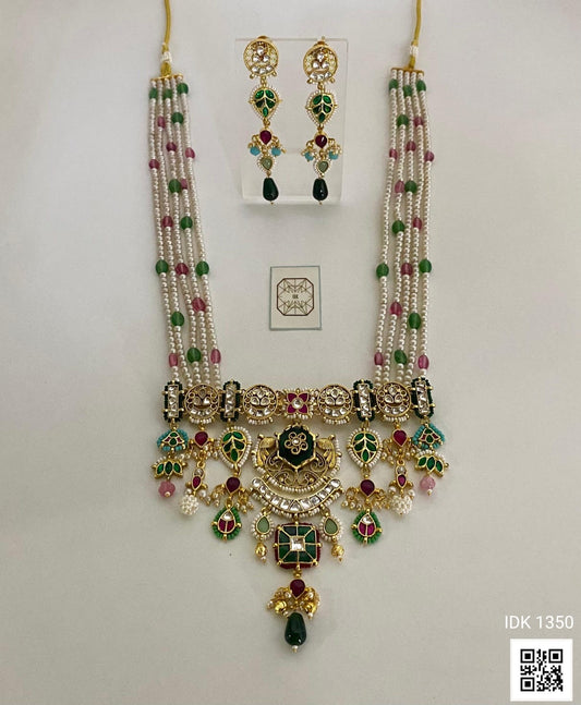 Ramiya Kundan necklace set pearl statement necklace set Indian necklace set