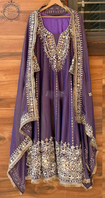 Tissue dress designer Anarkali dress stitched long dress