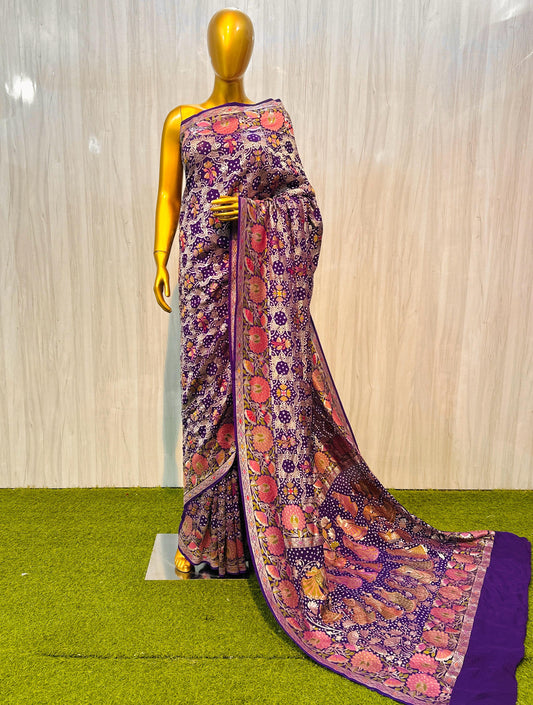 Gorgette saree gajji silk saree Indian saree blouse traditional sarees