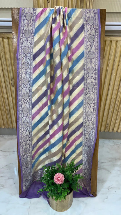 Renza Striped Khaddi Gorgette Dupatta