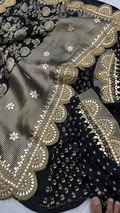 Mahisha Khaddi Gorgette Saree Indian Traditional Sarees