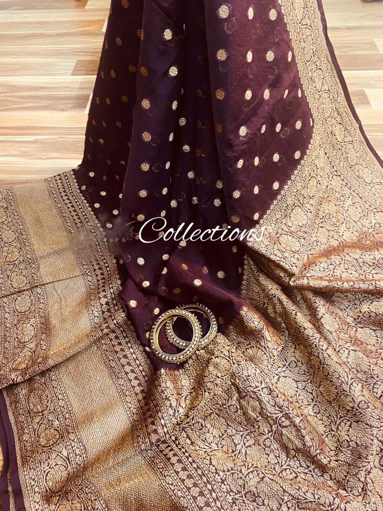 Ranjhana gorgette handloom saree