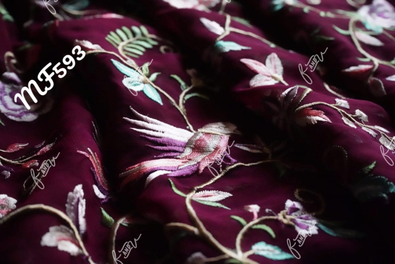 Parsi inspired Kashmiri saree