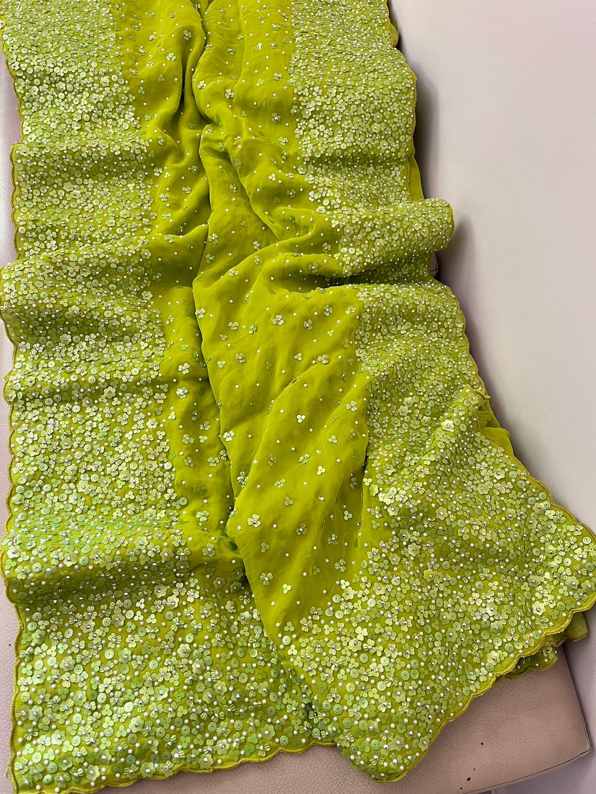 Ramisha gorgette beautiful women saree