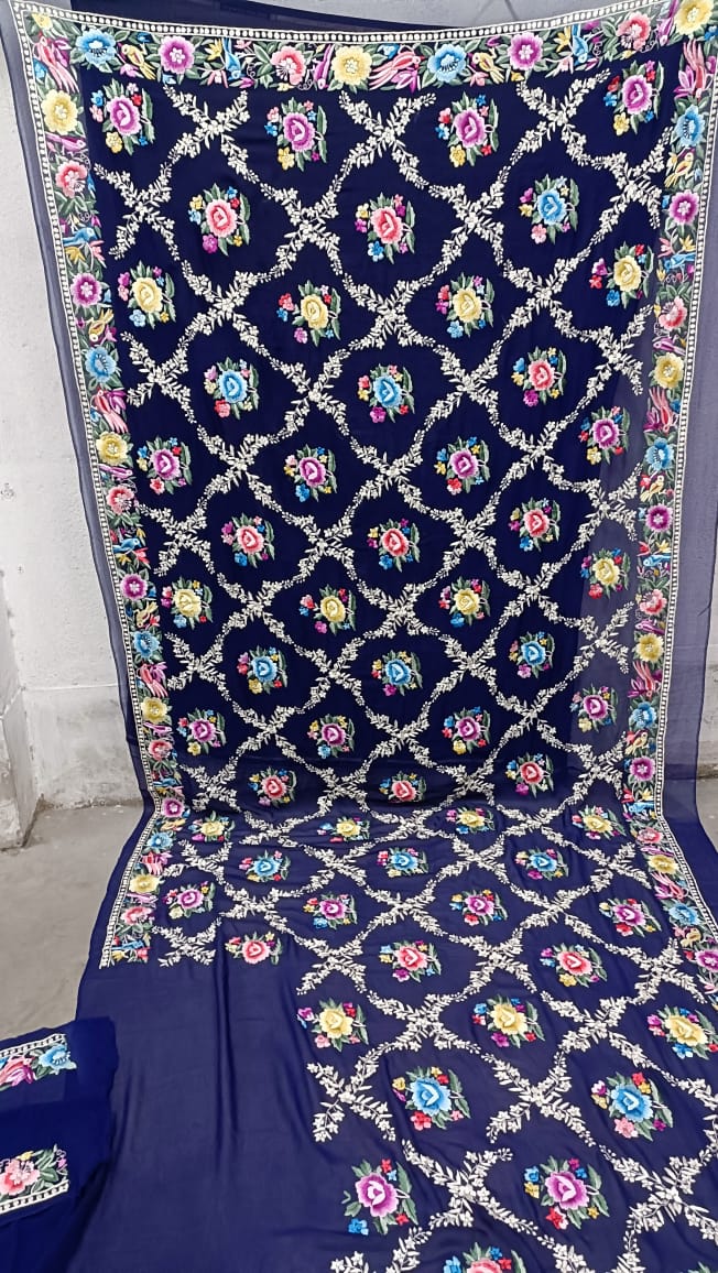 Royal Indian Parsi Gara saree