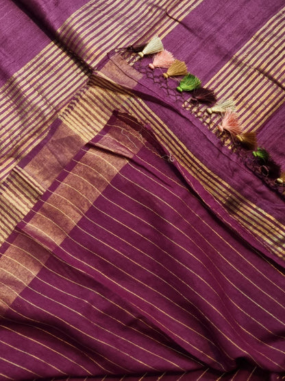 Ravina Tussar Silk Embroidered Saree