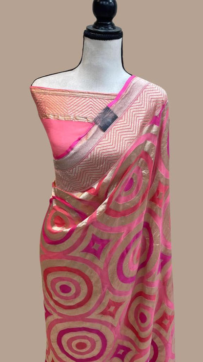 Navya khaddi gorgette saree women sarees
