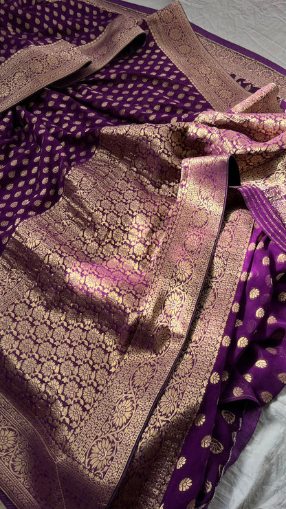 Ravish khaddi gorgette Indian sari