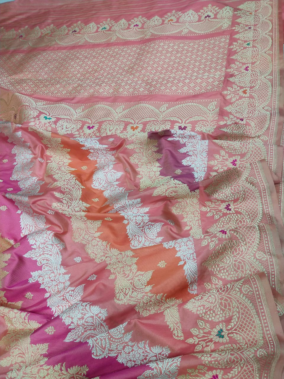 Ramisha Banarsi Katan silk rangkart saree