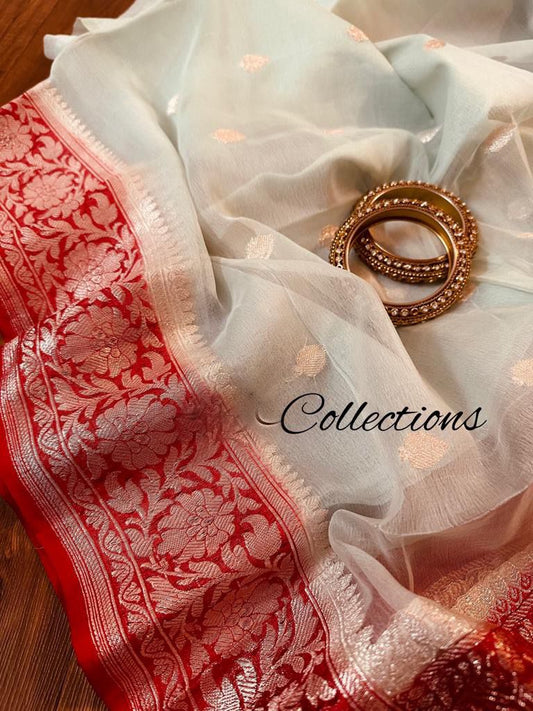 Chiffon Banarsi sexy women sari