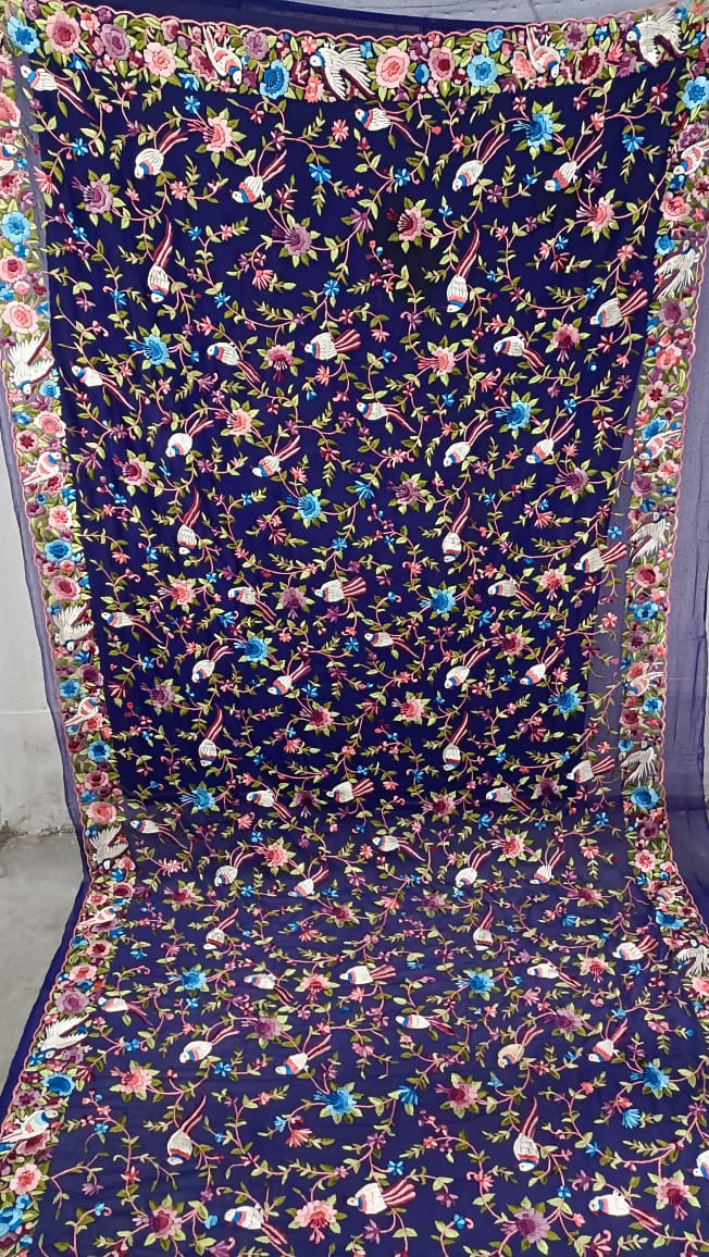 Roksana Parsi Gara saree Pakistani Parsi sari Indian sari