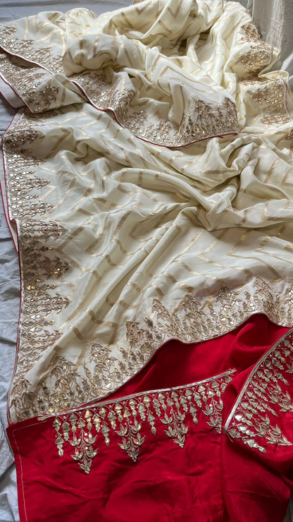 Banarsi Munga gottapatti saree