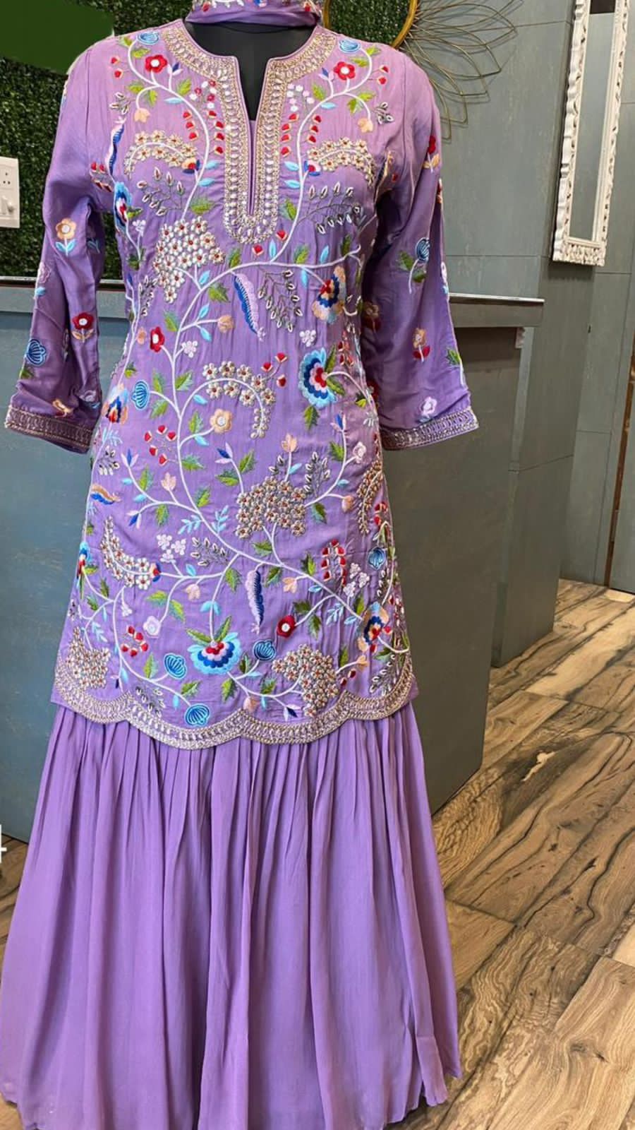 Moria purple gharara dress