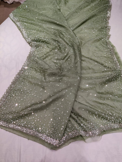 Rashim organza sequence saree
