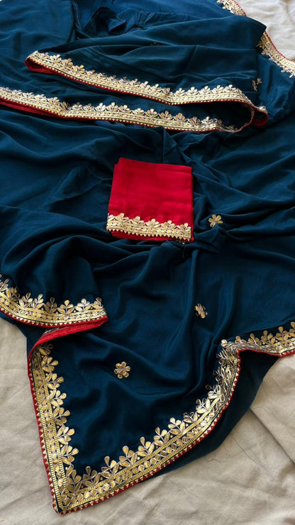 Lipika chinon gottapatti Indian saree