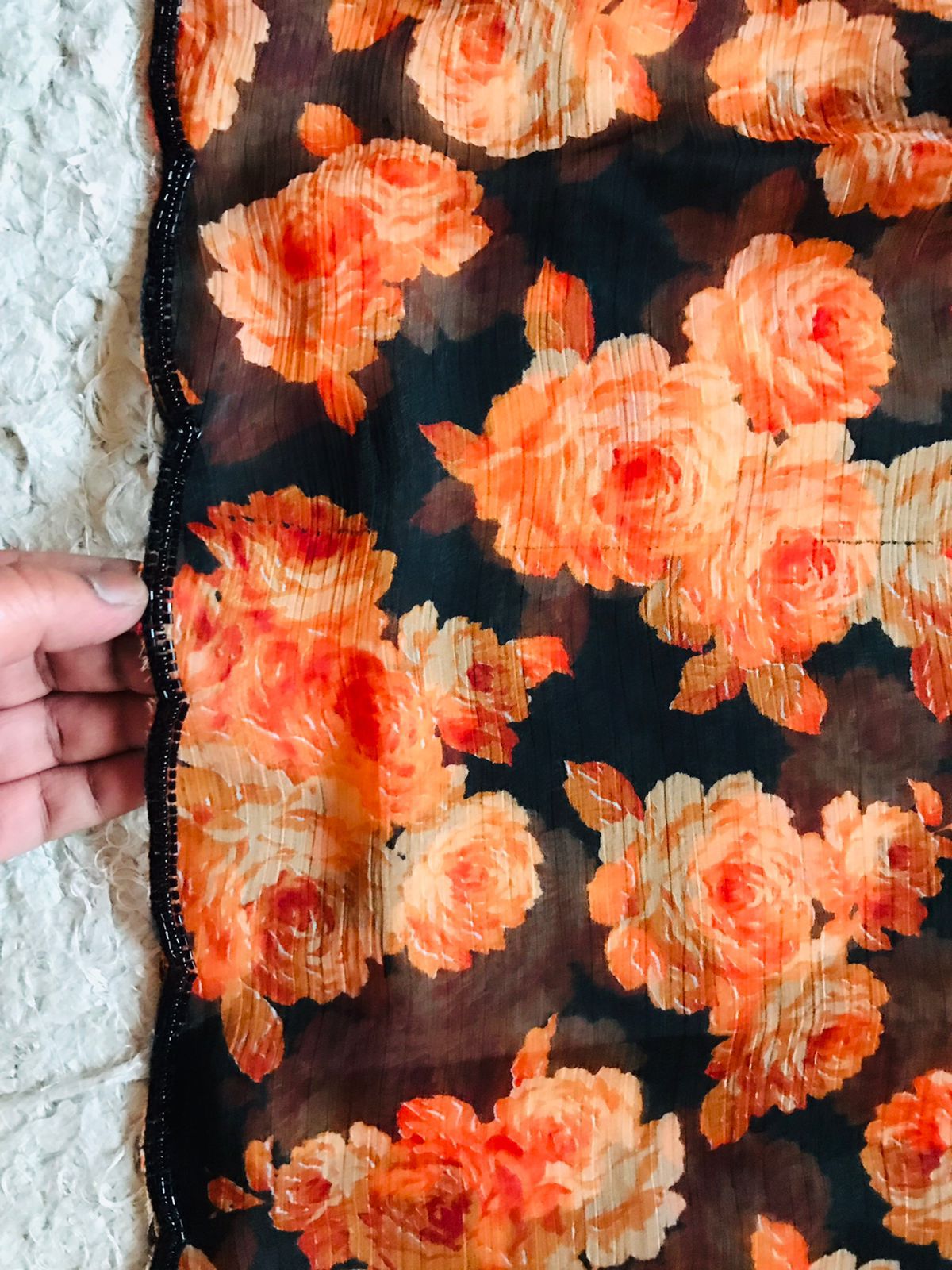 Spring floral printed saree