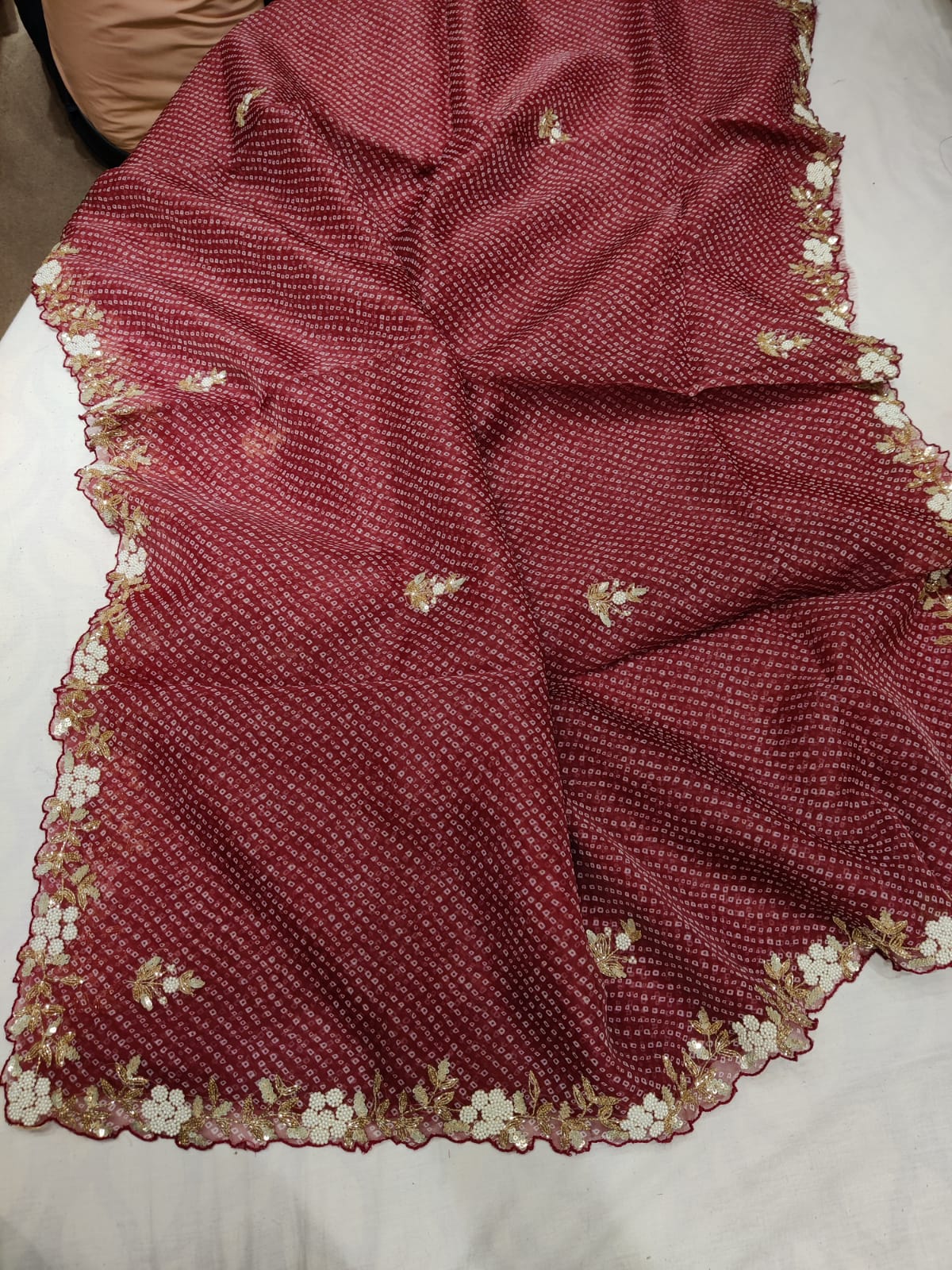 Gini pearl organza beautiful saree