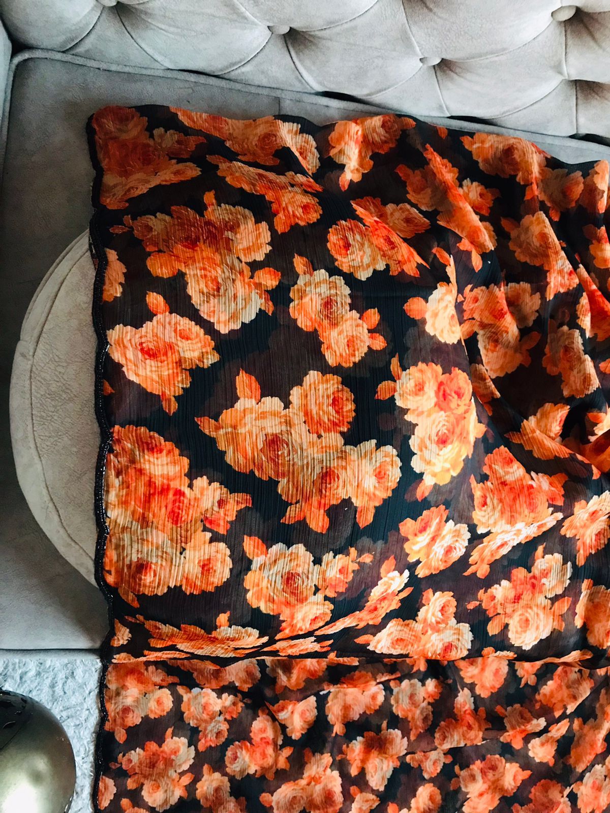 Spring floral printed saree