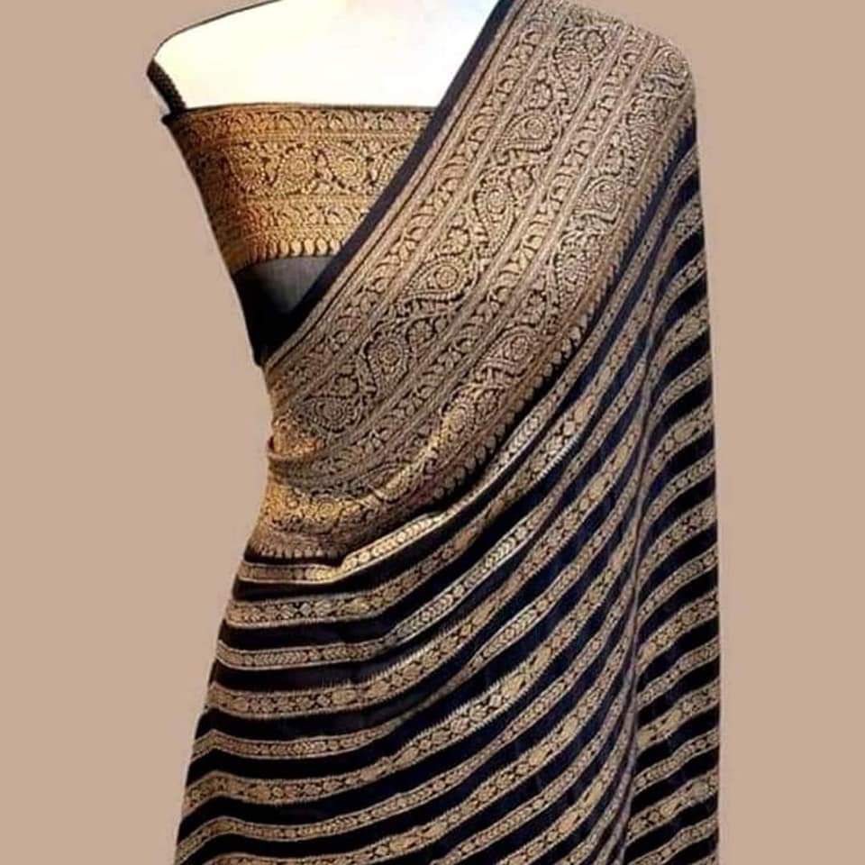 Ashika chiffon khaddi gorgette sari