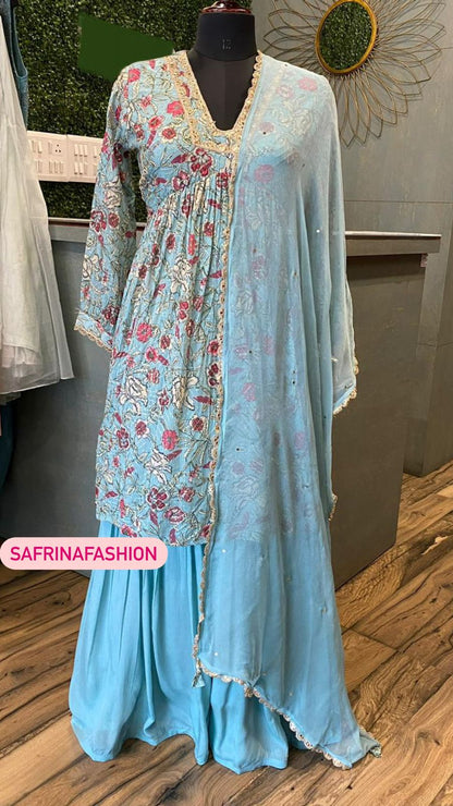 Floral Firoza peplum kurta dress