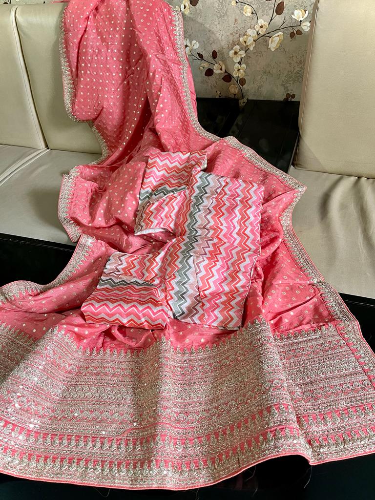 Moonga silk Indian Pakistani sarees