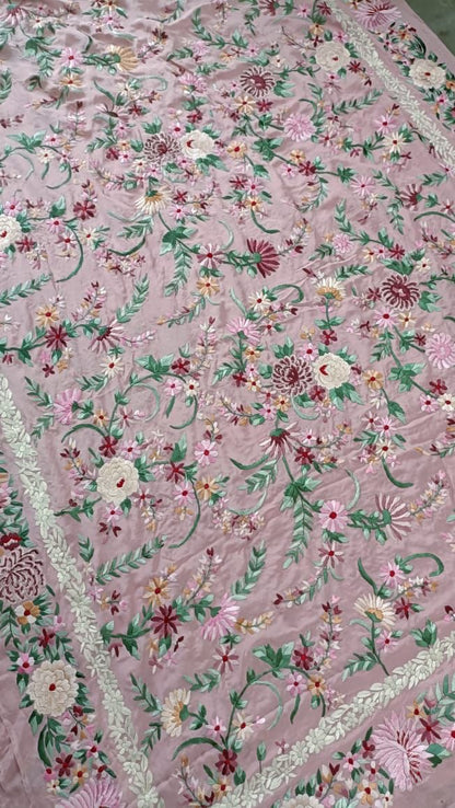 Kashmiri inspired Parsi Gara Saree