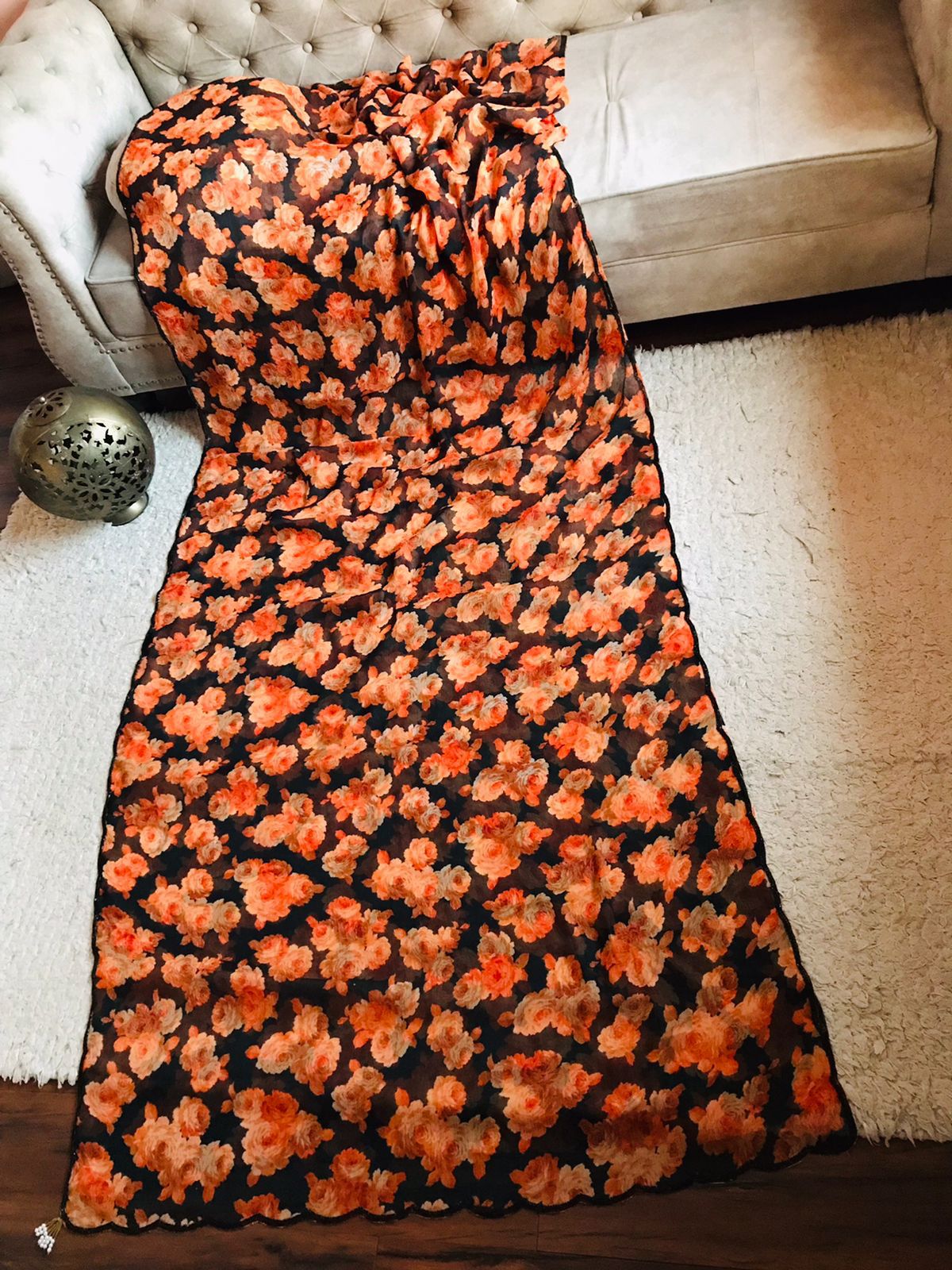 Spring floral printed saree