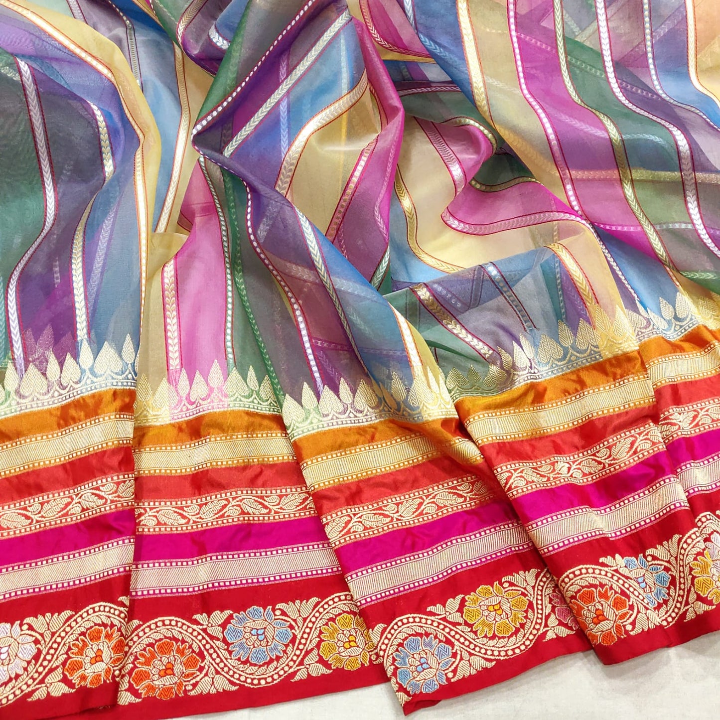 Ranjani rangkat Kora saree