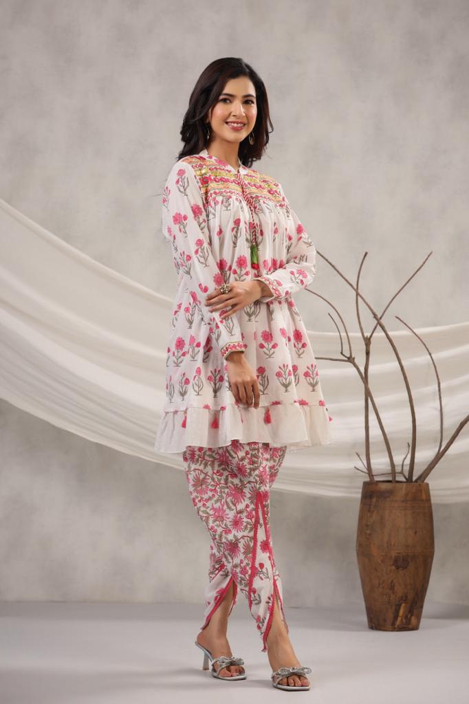 Vanira peplum dress indowestern cord set