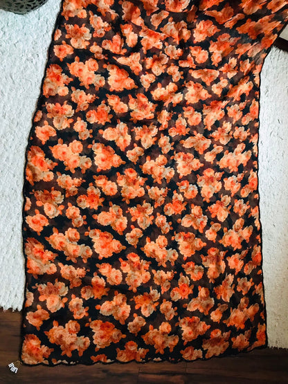 Spring floral printed saree