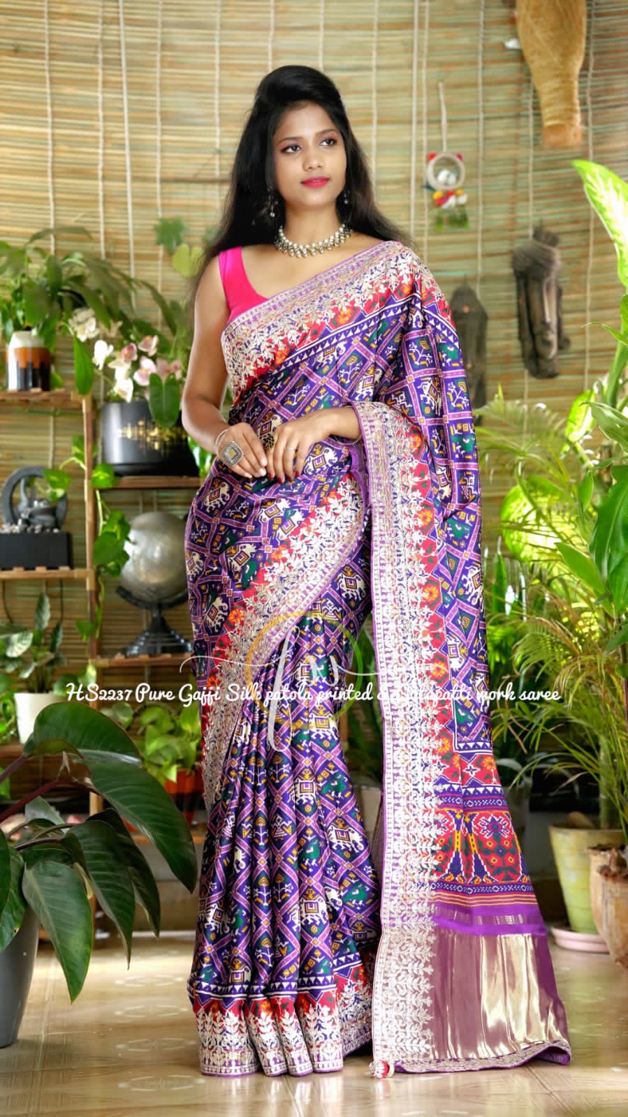 Patola Gajji silk embroidery saree
