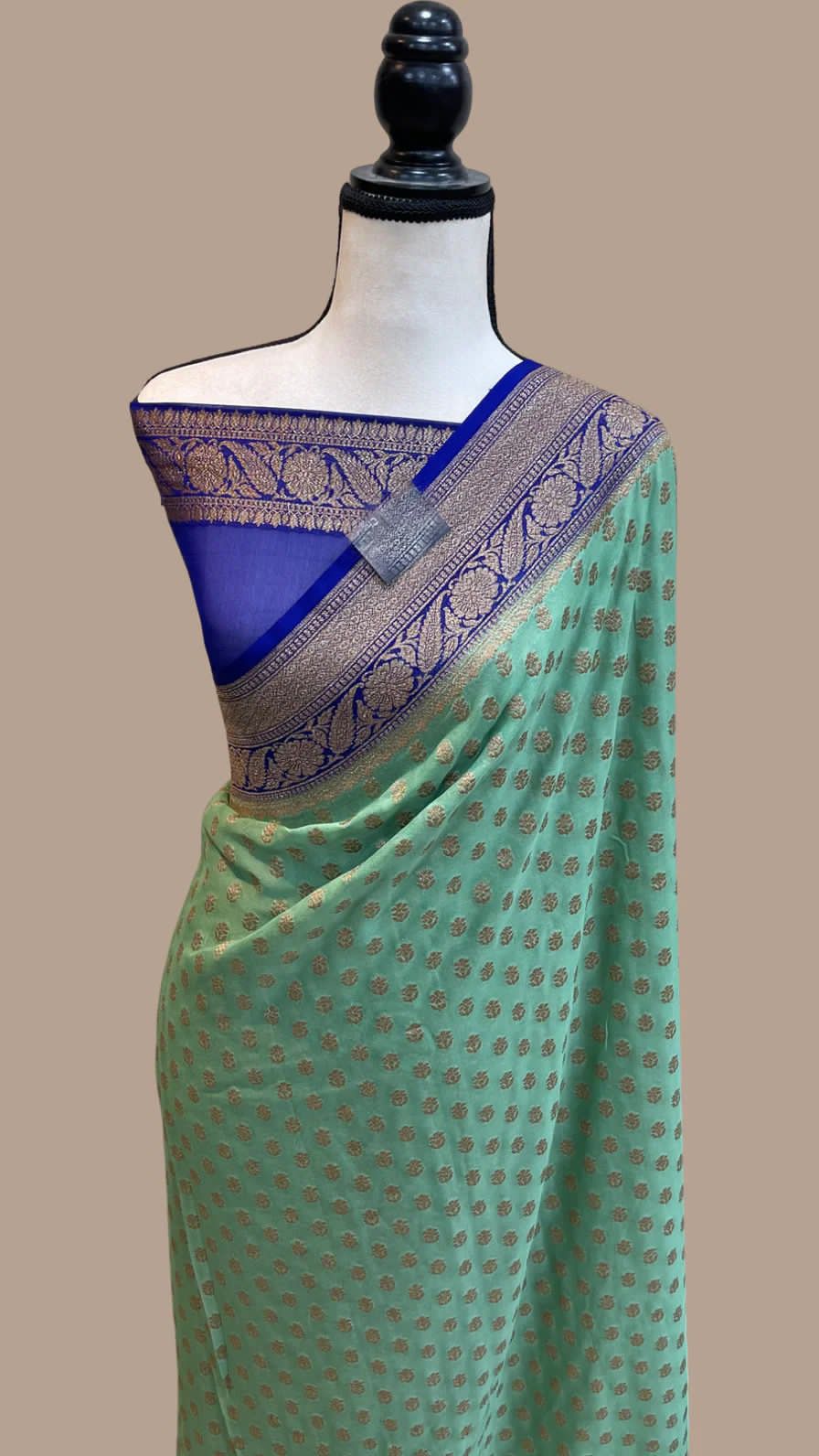Aliva khaddi gorgette saree