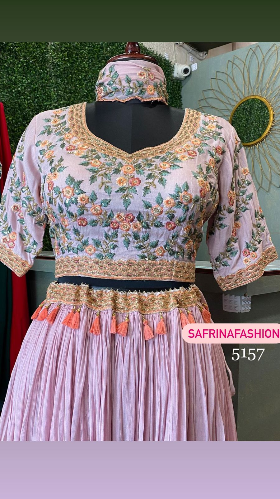 Lovely pink Lehanga choli dress