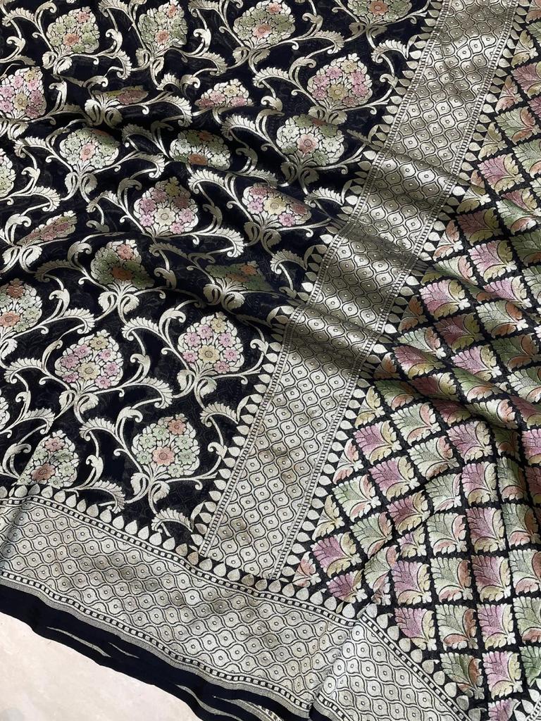 Labita khaddi gorgette saree Indian traditional sarees