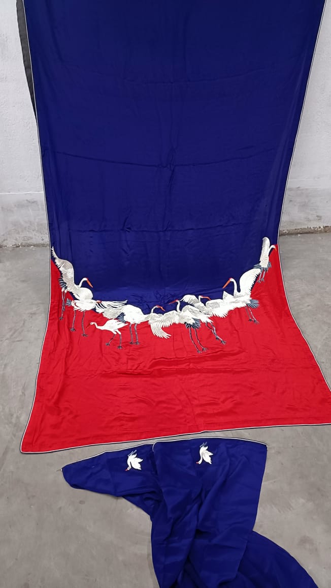 Berliey Parsi Gara Sari Authentic Parsi Saree