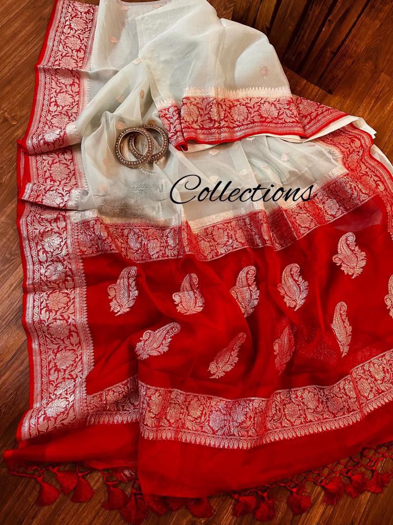 Chiffon Banarsi sexy women sari