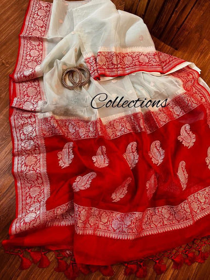 Chiffon Banarsi sexy women sari