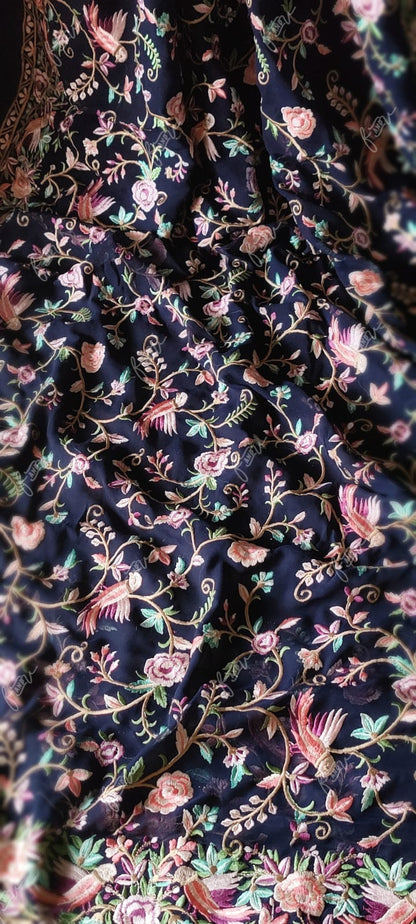 Avik gorgette Parsi inspired saree