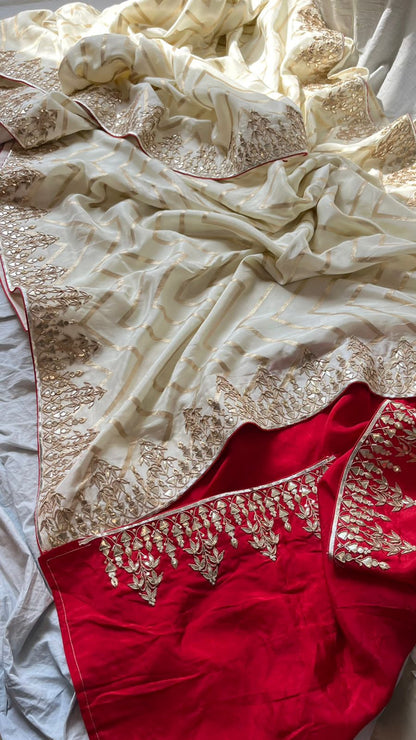 Banarsi Munga gottapatti saree
