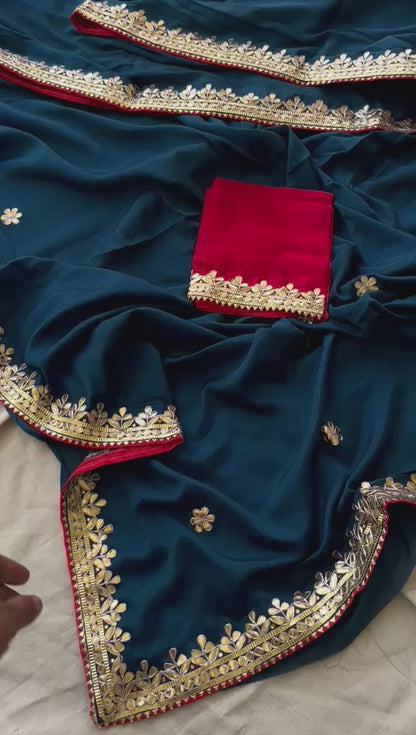 Lipika chinon gottapatti Indian saree