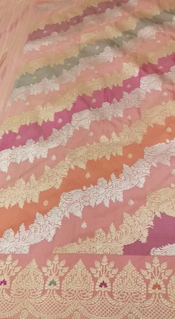 Ramisha Banarsi Katan silk rangkart saree